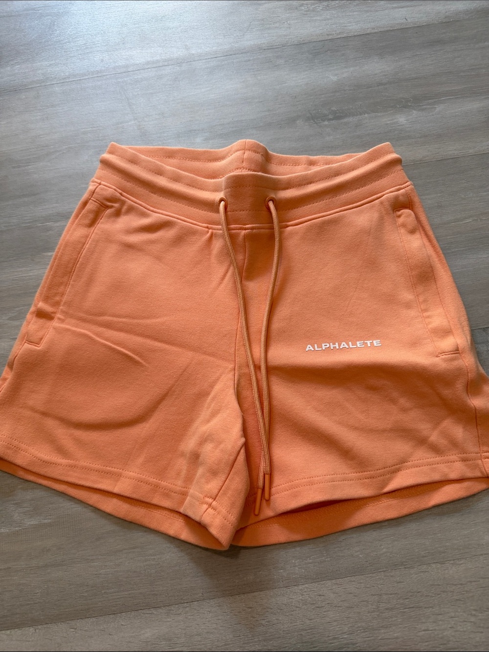 Alphalete Women's Coral-Orange Drawstring Athletic Shorts size small
